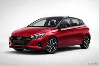 Hyundai i20 in Berry Red Metallic