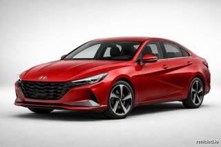 Hyundai Elantra in Fiery Red