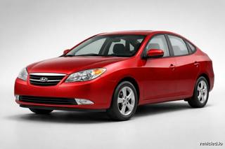 Hyundai Elantra in Fiery Red