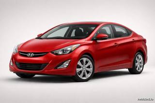 Hyundai Elantra in Fiery Red