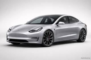 Tesla Model 3 in Quicksilver