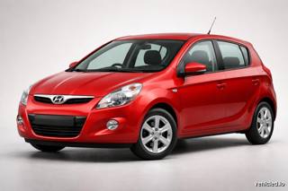 Hyundai i20 in Electric Red